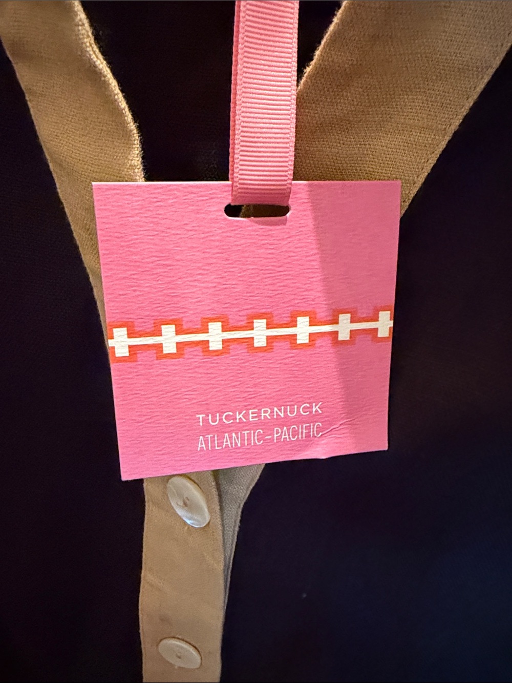 Tuckernuck Black, Tan and White  Atlantic Pacific Linen Shirt Dress. NWT - Picture 2 of 5